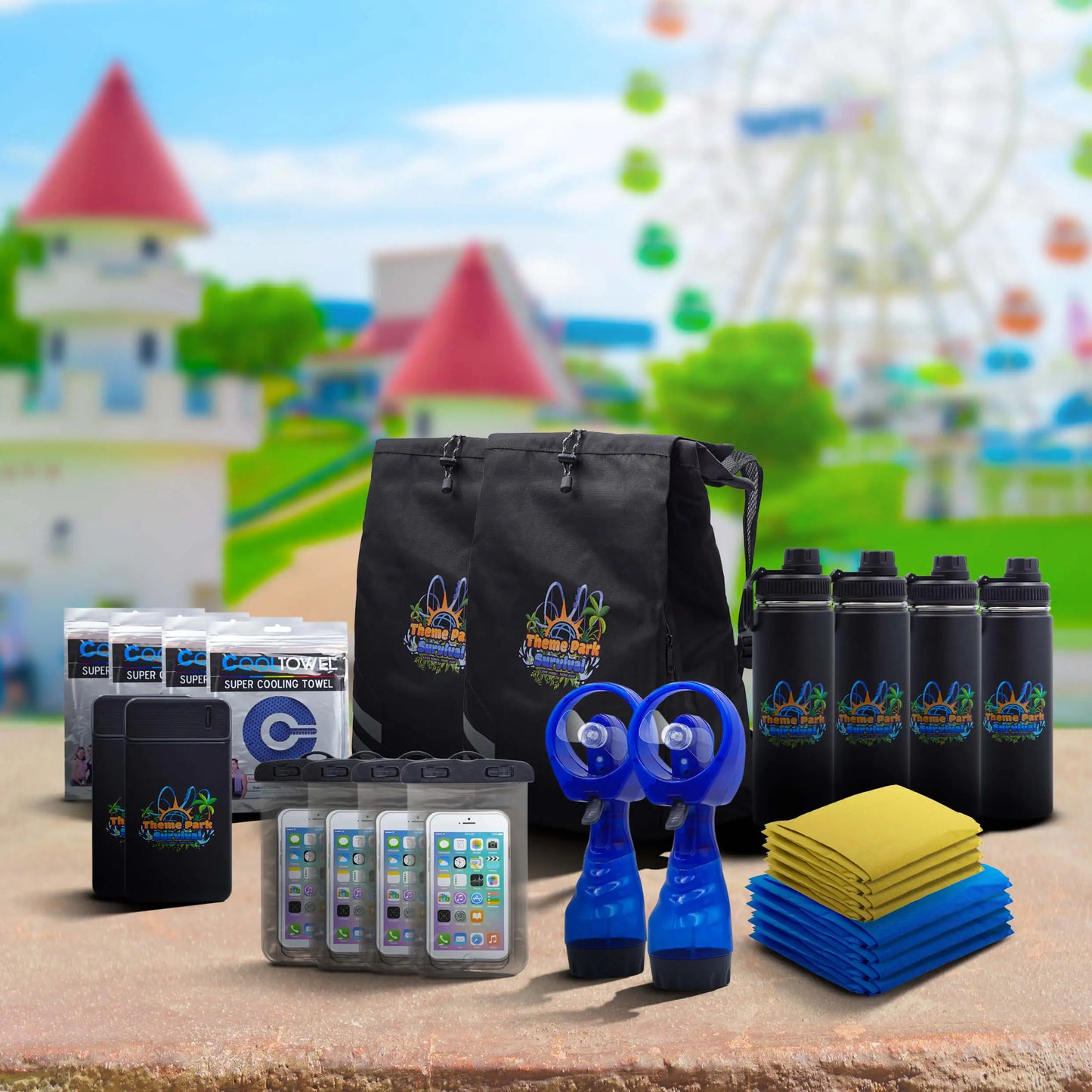 Family Theme Park Survival Kit - Essentials for Four